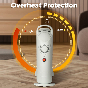 Radiateur à huile électrique <span class=keywords><strong>portable</strong></span> KONWIN blanc pour la maison - Product Image 4