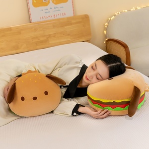 Peluche Chien Hamburger avec Rembourrage en Coton PP, Coussin Mignon en Forme de Chiot, Idéal comme Repose-Dos de <span class=keywords><strong>Lit</strong></span>, Cadeau d'Anniversaire pour Adolescents et Adultes - Product Image 3