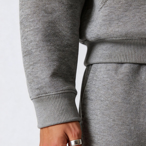 Sweats à capuche amples sans cordon, de haute qualité, en molleton épais 100% coton, pour hommes, coupe courte - Product Image 5