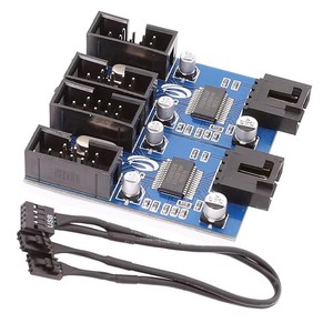 Hub interne <span class=keywords><strong>USB</strong></span> 2.0 à 9 broches, multiplicateur de ports 1 mâle vers 4 femelles pour l'extension interne de la carte mère du PC - Product Image 6