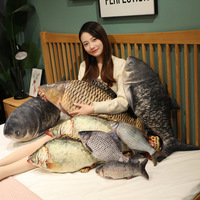 Simulation carpe poisson jouets en peluche apaisant Crucian Chub peluche poupées réaliste natation poisson oreillers pour le soulagement du Stress