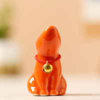 Figurine en céramique moderne et mignonne pour chiot, artisanat animal créatif pour plateau à thé pour animaux de compagnie, ornement de bureau et service à thé, accessoires pour la maison