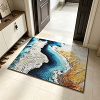Tapis de sol imprimé texturé en fil bouclé, motif abstrait, paillasson pour entrée de maison, vente en gros, conception personnalisée