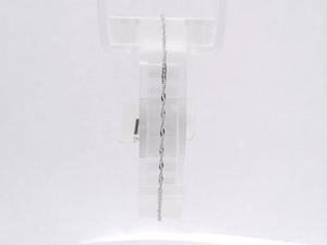 Smooth Ripple Textured White Pt950 Slim Wrist Cord With Wave Segments For Daily Female <b>Stack</b> Lightweight Platinum Wrist Trinket - Product Image 1