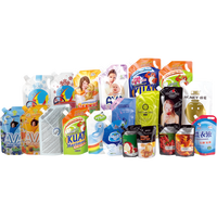 Sacs pochettes forme personnalisée Stand Up 1L 2L pour savon liquide détergent à lessive avec bec verseur
