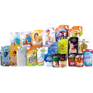 ถุงใส่น้ำยาซักผ้าแบบมีพวยถุงใส่2L สำหรับเติมสบู่เหลวแบบตั้ง1L รูปทรงได้ - Product Image 5