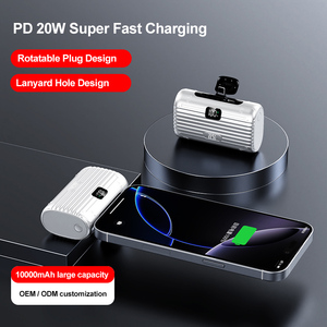 Nieuwe <span class=keywords><strong>2026</strong></span> Mini Powerbank Batterijpakket Snelladen PD 22.5W 20W Draadloos Opladen Kleine <span class=keywords><strong>Capsule</strong></span> 10000mah met Dubbele Stekker - Product Image 4