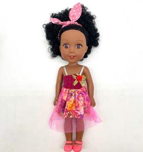 Poupée musicale en vinyle de haute qualité pour enfants, peau noire, cheveux <span class=keywords><strong>afro</strong></span>, pour filles, vente en gros - Product Image 5
