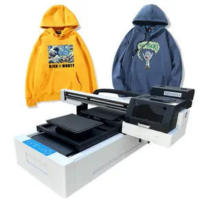 Jesi Fabriek Custom A3 Maat 2 Heads I3200 Multifunctionele Dtg T-Shirt Flatbed Printer
