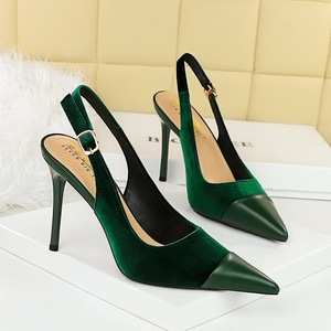 Sandali di Lusso da Donna con <span class=keywords><strong>Tacco</strong></span> 2025 in Tessuto di Velluto con Design a Intarsio, <span class=keywords><strong>Scarpe</strong></span> Estive <span class=keywords><strong>Comode</strong></span> con Aumento dell'Altezza e Soletta in Gomma - Product Image 6