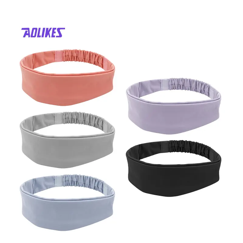 Yoga Hairband Gym Stretch Head Bands Strong Elastic Fitness Basketball Band Unisex Sport Cotton Sweatband Headband for Men Wome