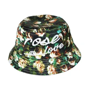 Hot Sale Custom Full Printed Fisherman Cap Gorras Wholesale Outdoor Casual Personalized Floral Bucket Hat