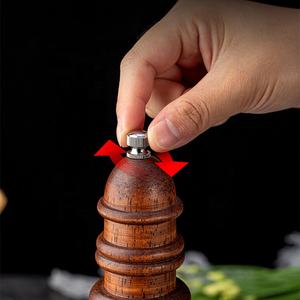 Molinillo <span class=keywords><strong>de</strong></span> Sal y Pimienta <span class=keywords><strong>de</strong></span> Madera Ecológico Kingwise con Perilla Giratoria, Funcionamiento Manual, Apto para Lavavajillas - Product Image 4