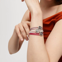 Bracelet espagnol UN50, cordon en cuir avec pierre de naissance de décembre, accessoires de mode pour Noël et Halloween, contacter le vendeur pour la liste de prix