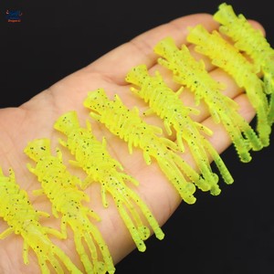 Leurre de pêche bionique crevette TPE 8 pièces/paquet 2,1 g 2,4 pouces 8 couleurs avec antennes souples et paillettes laser, leurres souples artificiels en forme de crevette - Product Image 1