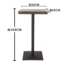 Table et chaise de bar modernes et simples en fer à pieds hauts pour restaurant et mobilier de bar