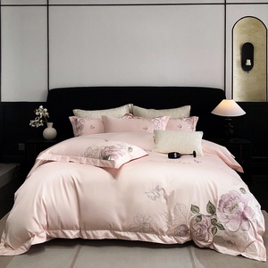 <span class=keywords><strong>Set</strong></span> di <span class=keywords><strong>lenzuola</strong></span> ricamate di lusso 4 pezzi biancheria da letto <span class=keywords><strong>100</strong></span> <span class=keywords><strong>cotone</strong></span> personalizzato Full Queen King <span class=keywords><strong>lenzuola</strong></span> con federa - Product Image 5