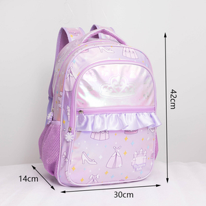 Zaino in PU per bambini di nuovo Design all'ingrosso zaino da scuola da principessa firmato zaino da favola viola per bambini - Product Image 4