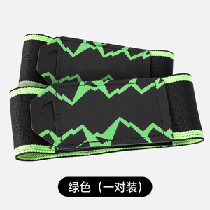 Correas de Pierna para Ciclismo Forever, Color Negro y Verde Reflectante, para Ciclismo Nocturno, Accesorios para Bicicleta, para Hombres Adultos, BG 5209 - Product Image 5