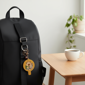 Portachiavi a Specchio con Charm a Forma di Orso da 6 Cm per Borsa o Portachiavi - Product Image 2