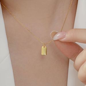 ดีแลม โฮลเซลล์ จิวเวลรี่สั่งทำ สร้อยคอจี้ดีไซน์มินิมอล ทอง 18K เงิน S925 ประดับเพชรซิคอน 5A รูปดาว สำหรับผู้หญิง พร้อมสร้อยเชื่อม - Product Image 3