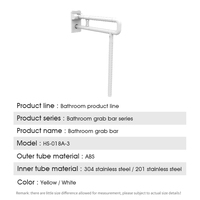 Barre d'appui de toilette à fixation au sol / Main courante de sécurité antidérapante pour salle de bain accessible aux personnes âgées / Barres d'appui escamotables