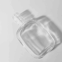 Flacon à liqueur portable en verre plat, format poche, pour whisky, brandy et voyages en plein air, accessoire artisanal 100 ml