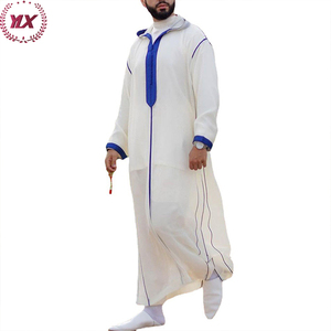 Moda último estilo al por mayor barato Dubai hombres musulmanes ropa árabe saudita Cal Aseel thobe - Product Image 1