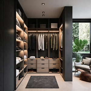 <span class=keywords><strong>Armadio</strong></span> <span class=keywords><strong>Cabina</strong></span> in Legno Scuro con Cassetti e Porta <span class=keywords><strong>Scarpe</strong></span>, Vendita Diretta dalla Fabbrica, Mobile per Camera da Letto e Spogliatoio, Arredamento Casa - Product Image 1