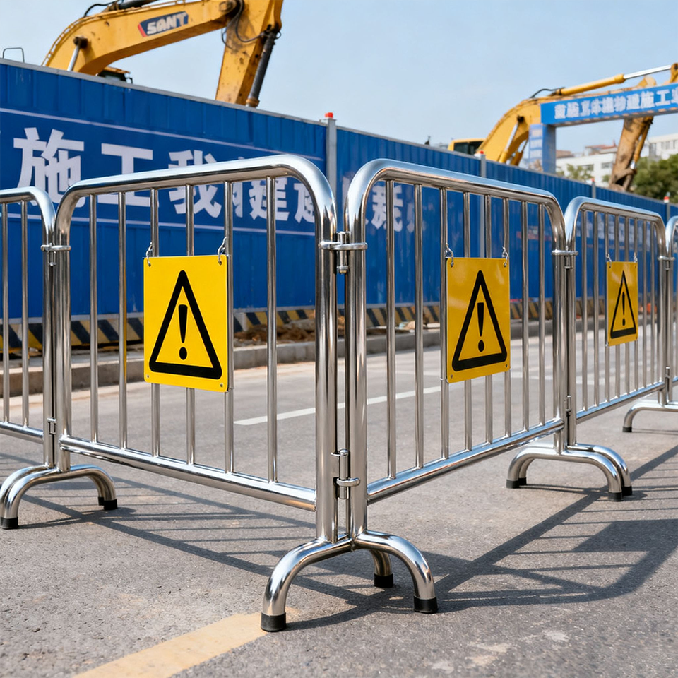Temporary Pedestrian Heavy Duty Crowd Control Steel Barricade Crowd ...