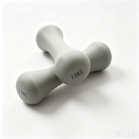 Mini haltère en fonte revêtue de néoprène 1,5 kg pour femmes, exercices pour les bras, remise en forme, relaxation musculaire, durable