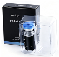 Plateau en plastique PET personnalisé avec boîte en papier pliable pour flacon en verre de 5 ml et 10 ml, emballage cosmétique et parfum