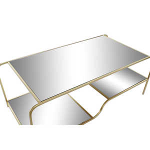 METAL <b>COFFEE</b> <b>TABLE</b> with <b>MIRROR</b> 120X60X45 MATTE GOLD - Product Image 2