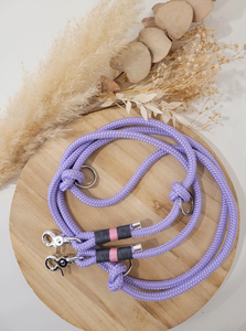 Laisse et collier d'entraînement pour chien en nylon, best-seller, en violet, gris et rose, pour la marche et la course - Product Image 3