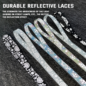 รองเท้าผ้าใบพิมพ์ลายดอกไม้มะม่วงหิมพานต์ทำจาก <span class=keywords><strong>AF1</strong></span>ทำจากโพลีเอสเตอร์สีทองสะท้อนแสงสีสันสดใส - Product Image 3