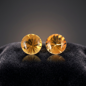 Piedras Preciosas de Citrino Amarillo Natural de 12 mm, Corte Cóncavo Redondo Brillante, Gemas Sueltas, Certificadas por Terceros, Lote al por Mayor de Gopika Fine - Product Image 1