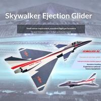 Maquette d'avion du J-10 (Skywalker) : planeur de simulation à catapulte pour lancement d'avions en papier, pour un concours de vitesse en vol