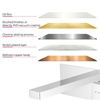 Robinet mitigeur de lavabo de salle de bain mural en acier inoxydable à trou unique Design moderne eau chaude et froide mitigeur