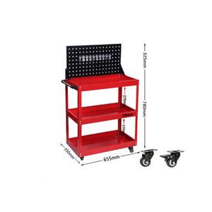 Aochen Automotive Drielaagse Werkplaats Koudgewalst Stalen <span class=keywords><strong>Top</strong></span> Gemonteerd Pegboard Caster Uitgerust Reparatie <span class=keywords><strong>Trolley</strong></span> - Product Image 1