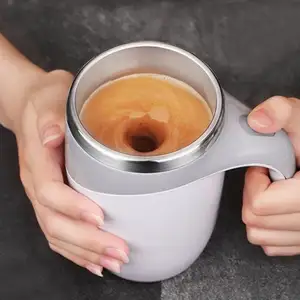 자동 건강 자기 자기 교반 컵 휴대용 이중 벽 커피 머그 자동 혼합 컵