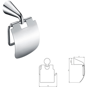 Porta rotolo di carta igienica con coperchio porta rotolo di carta igienica per bagno dell'hotel - Product Image 1