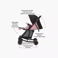 Poussette Bébé Homologuée EN1888 Format Cabine, Poussette Nouveau-né Légère et Pliable pour Avion, Vente en Gros