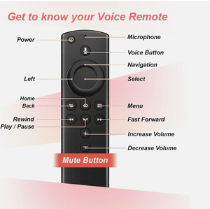 Replacement Voice Remote Control L5B83H for Amazon <strong>Fire</strong> TV <strong>Stick</strong> <strong>Lite</strong>, <strong>Fire</strong> TV <strong>Stick</strong> 2020 Release &amp; 4K, 2nd Gen <strong>Fire</strong> TV <strong>Stick</strong> - Product Image 5