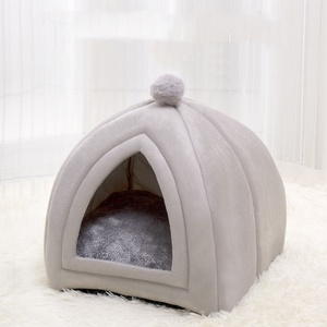 Direkt vom Hersteller: Maßgefertigte Luxus-Katzenhöhle aus braunem Stoff, hochwertige und preiswerte Schlaf-Iglus und Haustierbetten für Wohnungskatzen - Product Image 5