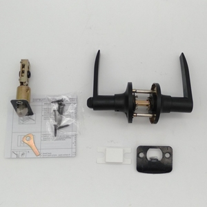 Palanca de puerta exterior de entrada con llave Manija de puerta de palanca de níquel satinado con cerradura para entrada Perilla de puerta tubular para zurdos y diestros - Product Image 5