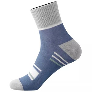 Men's Ankle Socks Breathable Sweat Absorbent Odor Resistant Casual Daily Wear Solid Color Striped Design - Product Image 5