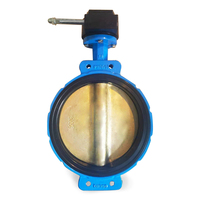 Válvula de Mariposa Semilug Tipo Wafer de Alta Calidad DIN JIS BS API PN10/16 Marca KXC Certificada CE para Agua con Engranaje Cónico