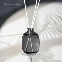 Flacon diffuseur de parfum de luxe en verre givré mat de 100 ml, vide, avec pulvérisateur, personnalisable avec logo par sérigraphie