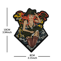 Badge tactique 3D en PVC gaufré de haute qualité, appliqué pour sacs et accessoires vestimentaires, fixation uniquement par le côté à crochet
