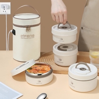 Neue Umweltfreundliche 316L Edelstahl Lunchbox Antibakteriell 3-in-1 Heizung Auto Büro Powerbank 1,3L mit Isoliertasche